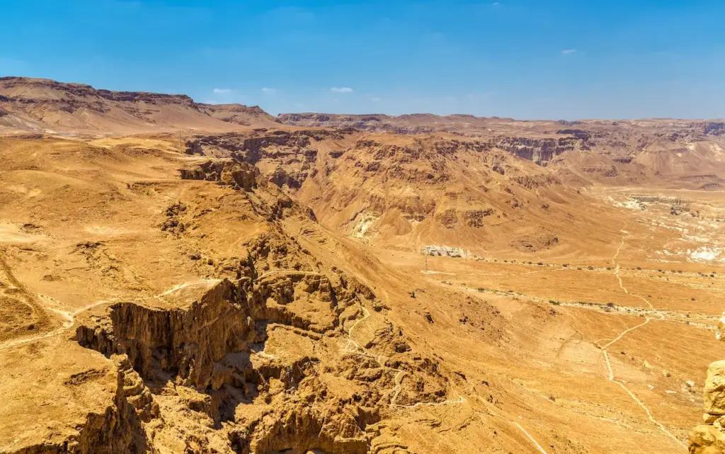 Ancient Fortress of Masada As Seen From the Sky